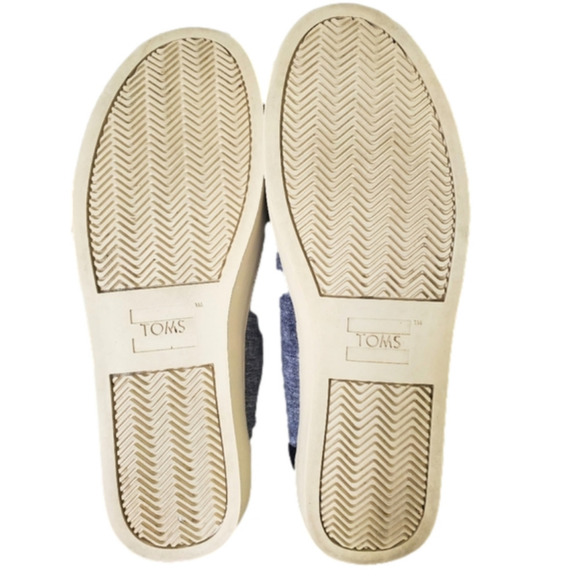 TOMS Sneakers Two toned Denim blue/Navy size 9 - Picture 6 of 8